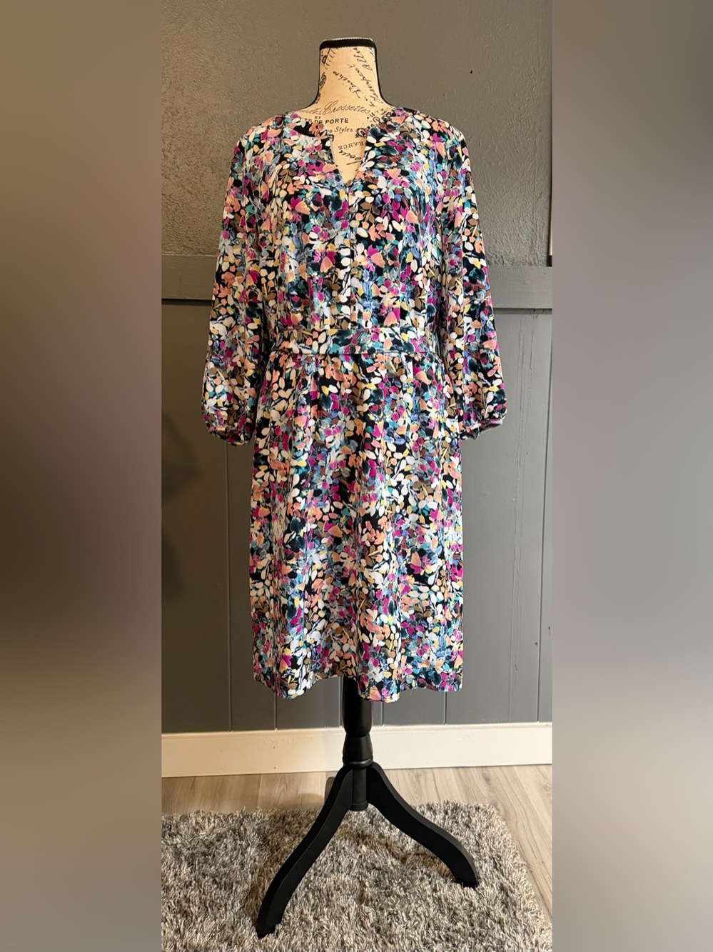 Covington Floral Print Mix-Color Dress